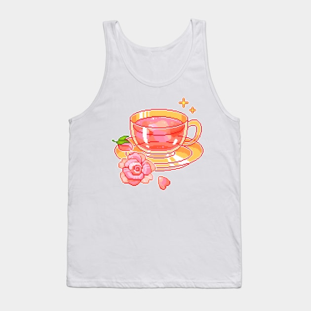 Rose Tea Tank Top by pixelins